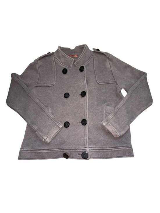 525 America Jackets & Blazers - 525 America Knit Sweatshirt Style Double Breasted Jacket-Gray-M-GUC